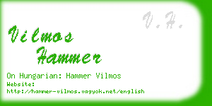 vilmos hammer business card